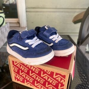Vans Kids Navy and White Sneakers